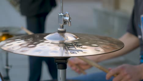 street musicians playing drums