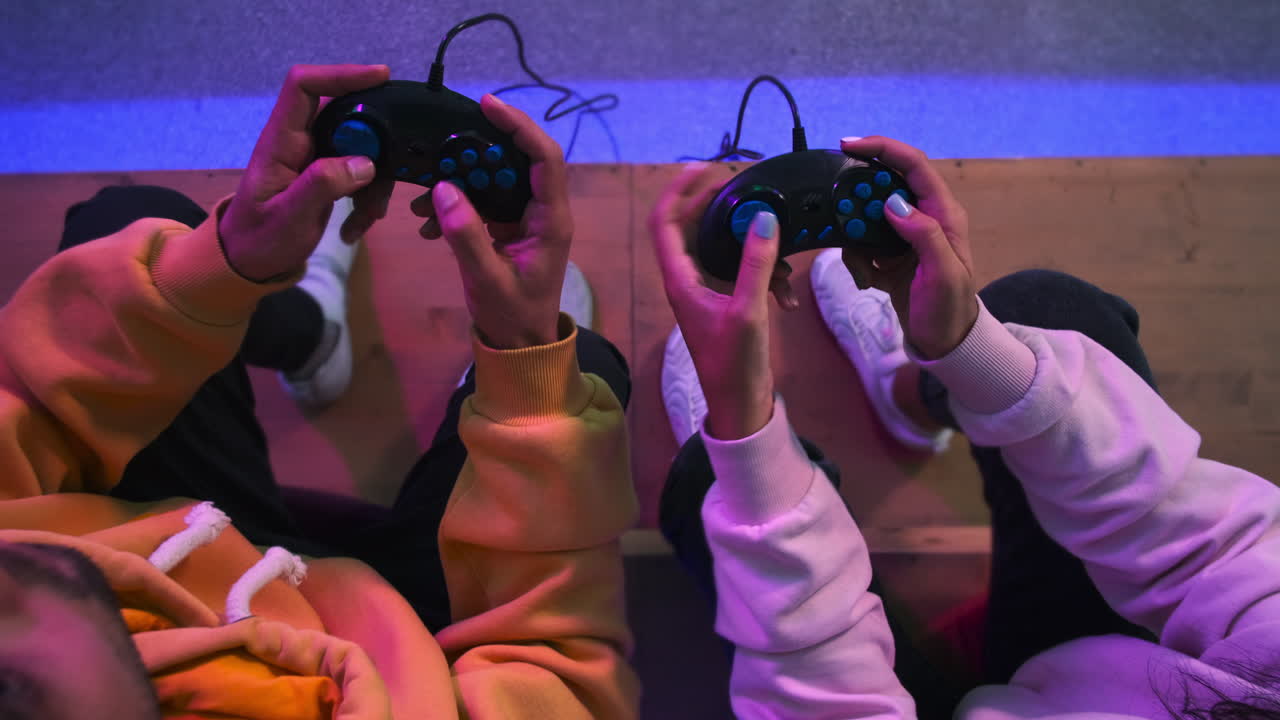 Friends Playing Video Games