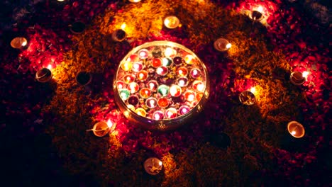 indian family decorating home for traditional diwali festivities