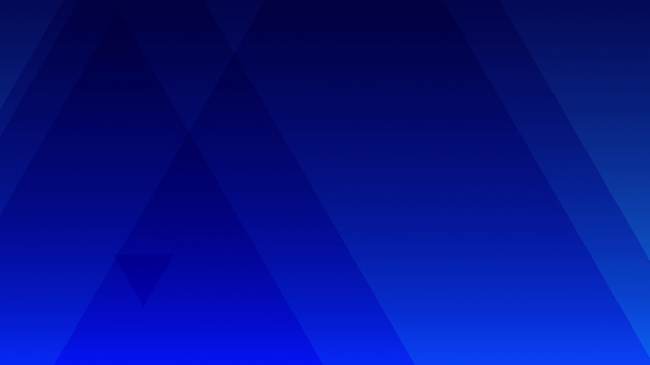 Modern blue abstract background with smooth dark to bright blue color gradient and subtle geometric overlays of transparent triangular shapes