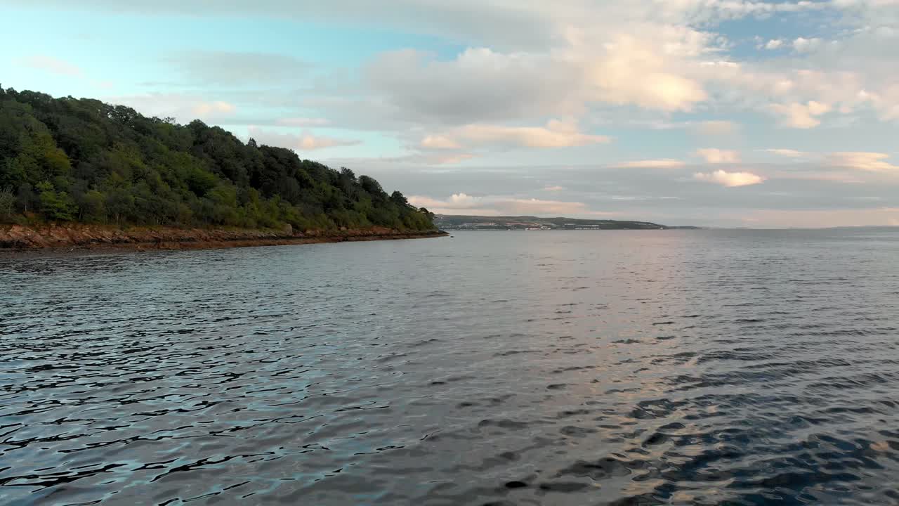 Aerial Footage of Loch Long and the surrounding mountains in West Scotland. Loch Long extends from the Firth of Clyde in Argyll and Bute, Scotland