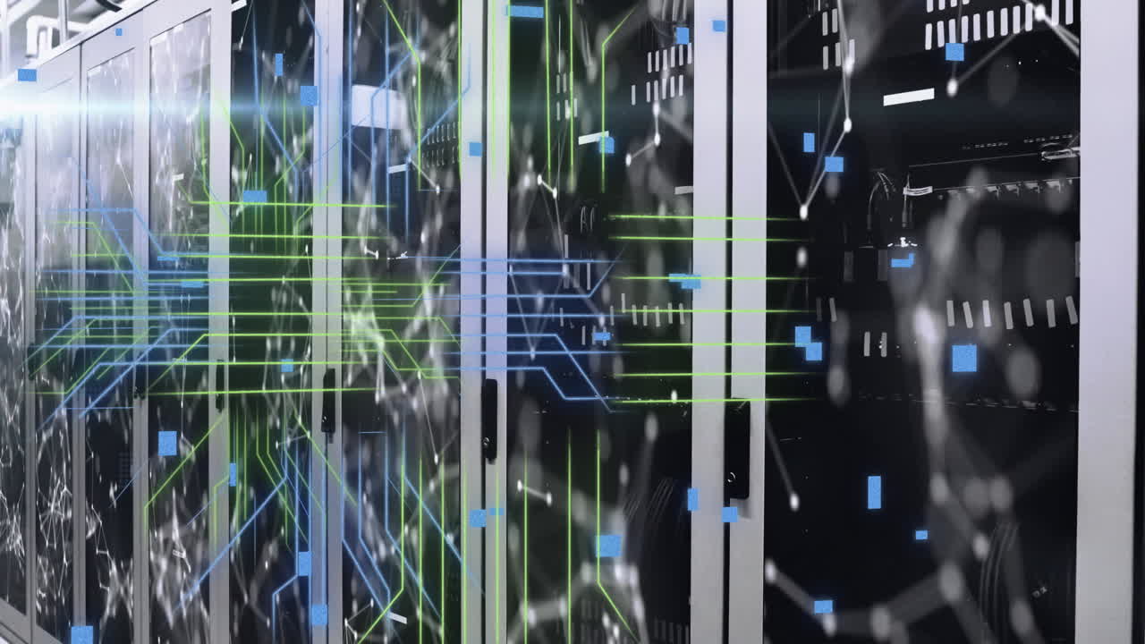 Animation of data processing over computer servers
