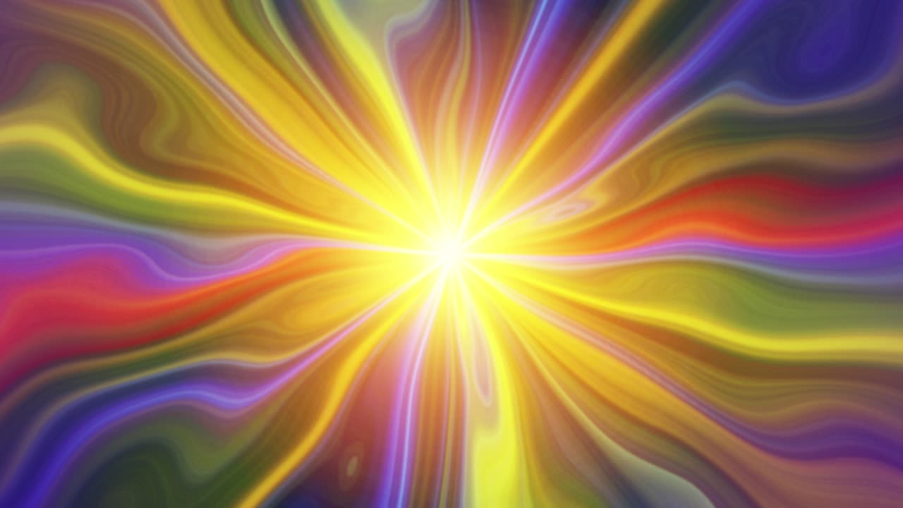 Radiant Fusion of Colorful Lights: Bold and Intense Bursts of Luminescence with Vivid Colors and Energetic Visual Flare - Abstract Energy Wave