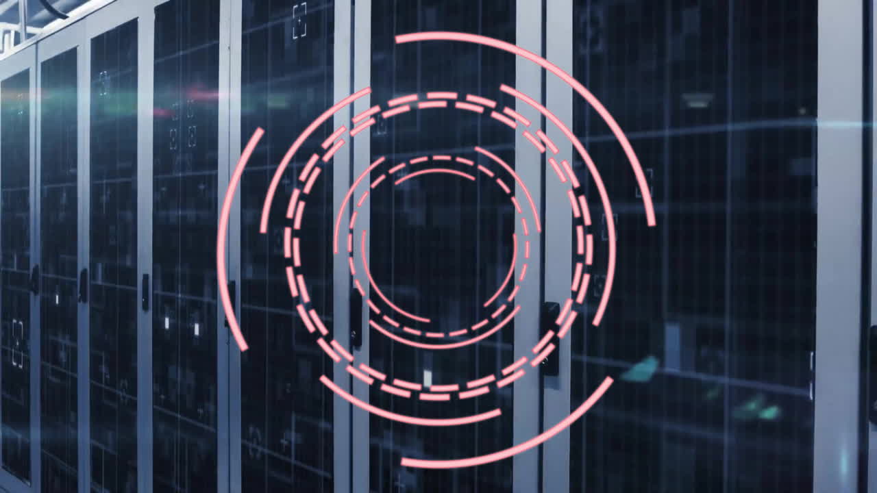 animación del alcance y procesamiento de datos a través de servidores informáticos