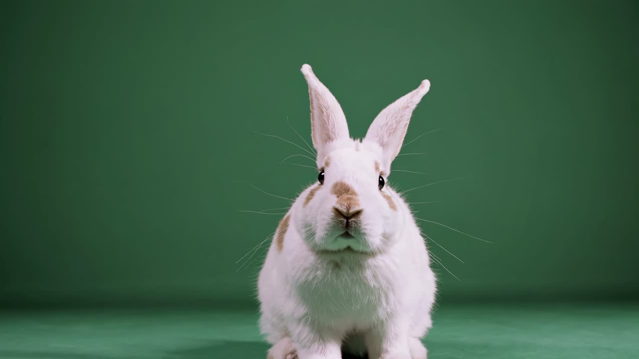 갈색 반점이 있는  토끼