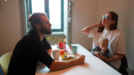 family enjoying a meal together