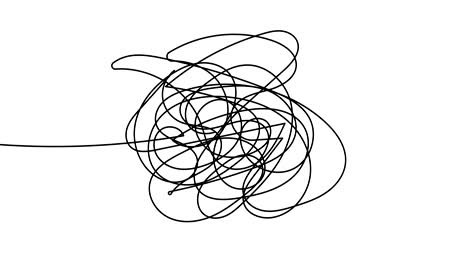 boceto dibujado a mano o forma de garabateo abstracto esférico de línea.