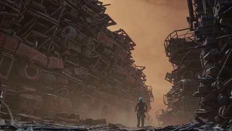 sci-fi soldiers in a post-apocalyptic desert