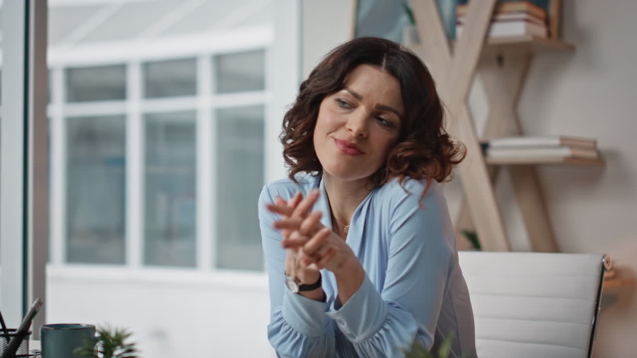 Manager finish online project closing laptop in corporate office closeup