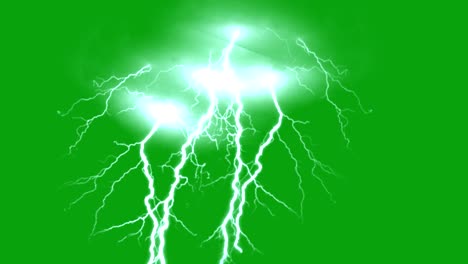 lightning bolt motion graphics with green screen background