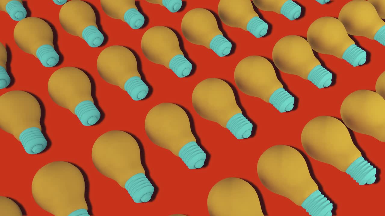 Light Bulbs Pop art pattern background