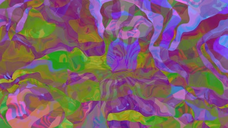 fondo de estilo retro psicodélico hipnótico abstracto con formas giratorias y morphing en colores púrpura, azul, verde y rojo - movimiento líquido turbulento, fluido girando y girando
