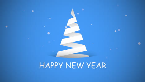 Happy-New-Year-text-with-white-Christmas-tree-on-blue-background-1