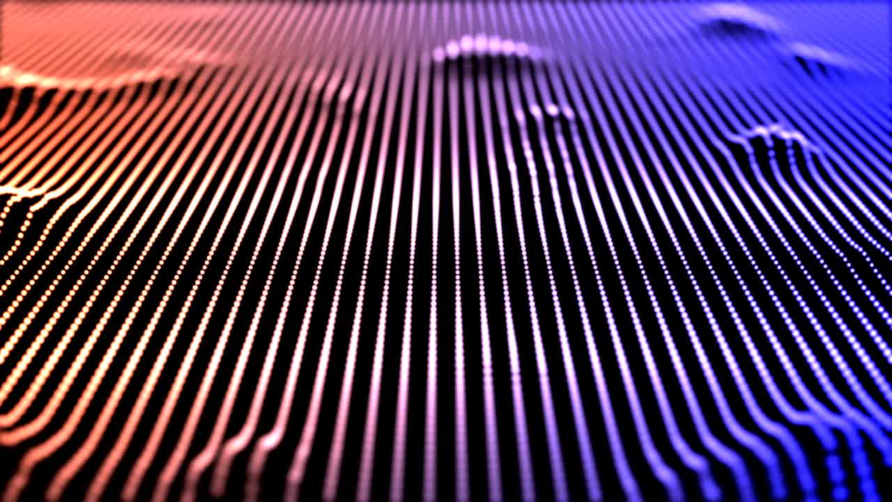 Retro colorful modern design of sound wave with loop animation