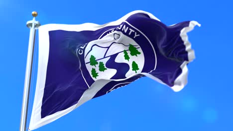 flag of cleburne, county of the state of alabama, in united states - loop