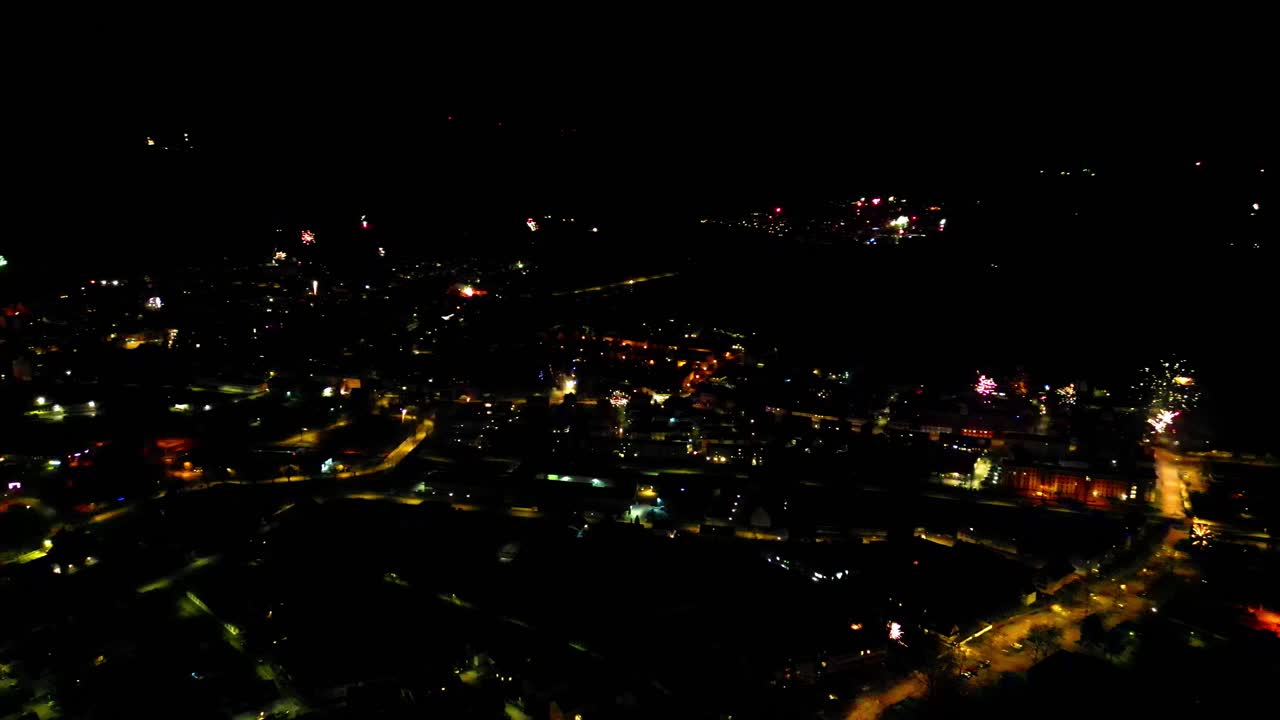 neujahr en lahr im schwarzwald, feuerwerk an silvester