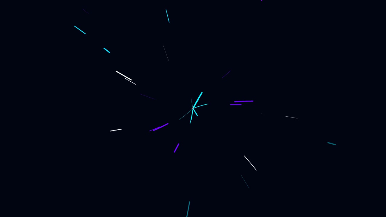 Abstract Motion Graphic of Glowing Neon Lines Expanding from Center