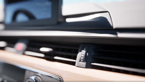 close-up of a car's climate control panel