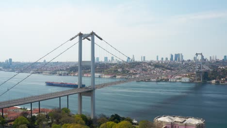 istanbul bosphorus bridge quarantine aerial view