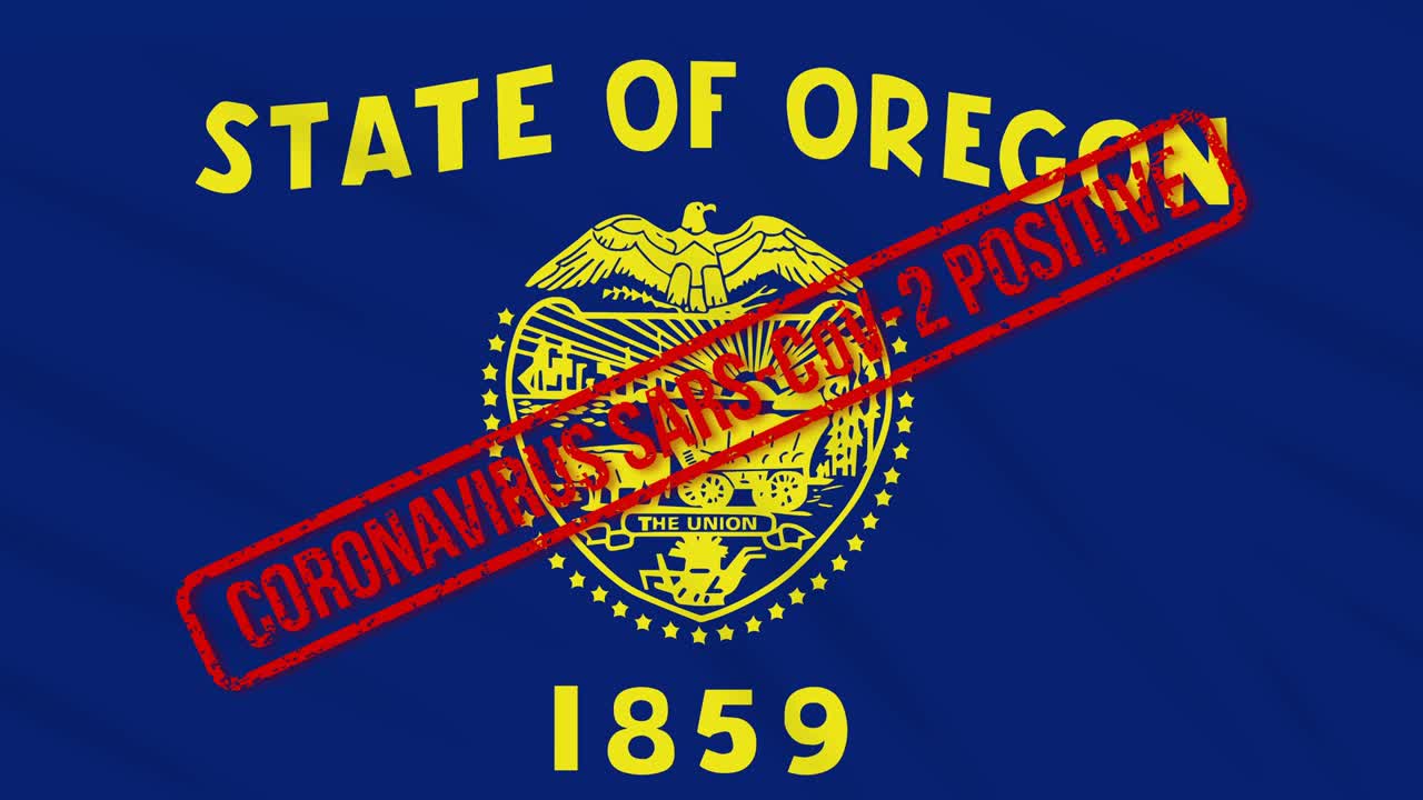 미국 오리건 주 (oregon) 의 흔들리는 발은 covid-19에 대한 긍정적 인 반응으로 스프되어 있습니다.