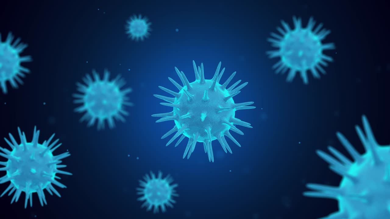 COVID-19 or coronavirus 2019 Corona Virus Red In Green Screen Loop Animation