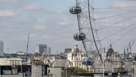 london eye and skyline, london, england