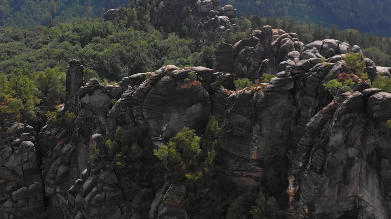 saxon switzerland schrammstein aussicht, 바트 샨다우, 독일의 조감도