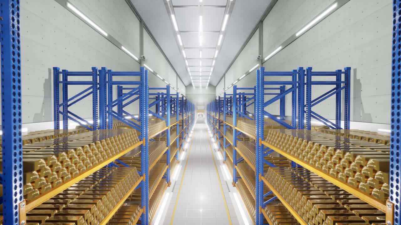 animación de barra de oro apilada, lingotes de oro barras de oro riqueza del tesoro lingotes de lujo comercio de bienes financieros