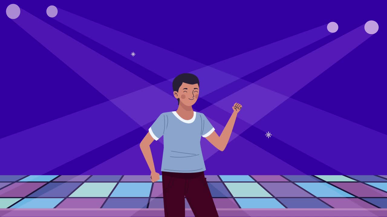 hombre bailando en una fiesta de discoteca