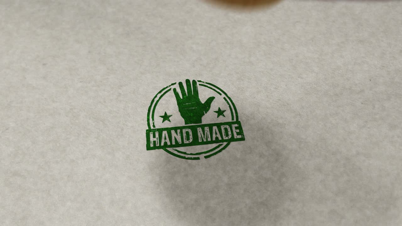 Hand made symbol stamp and stamping loop animation