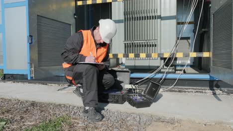 execution of electrical measuring works on the power transformer