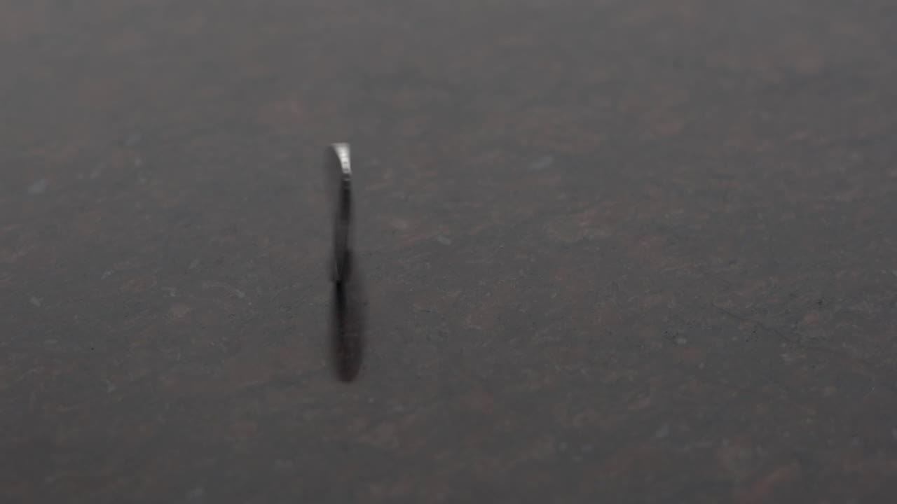 동전 회전 슬로우 모션 인디언 2 루페스 머리 꼬리