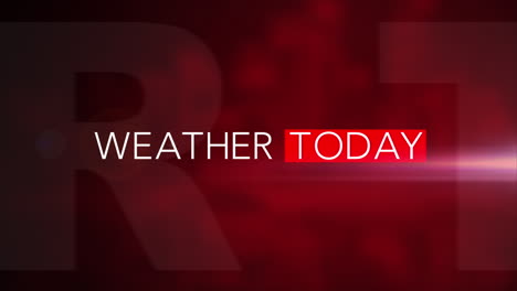 tiempo hoy gráfico de movimiento 3d con fondo rojo