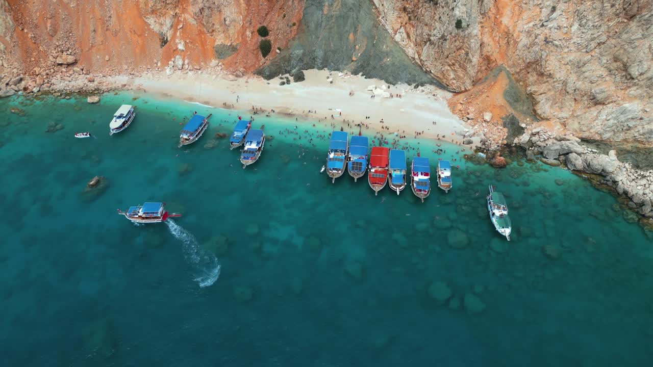 A stunning 4K aerial view of Suluada Island, often called the “Turkish Maldives, Turkey_37