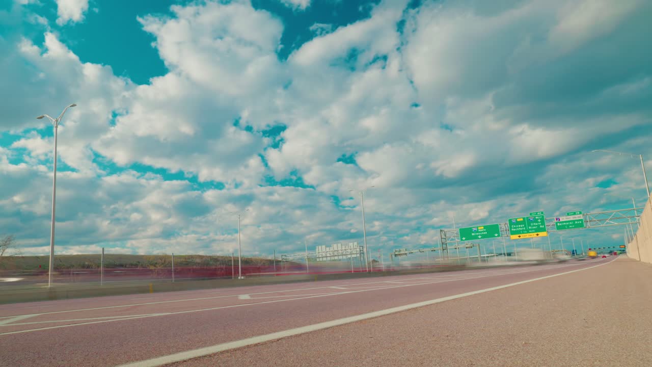 I-294 highway with signs towards I-190 Chicago O'hair International airport. Relocation concept.