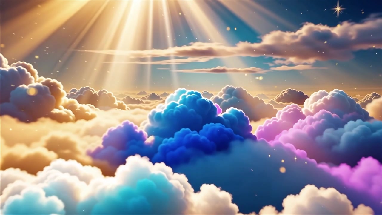 Christian Heavenly Light Worship Background