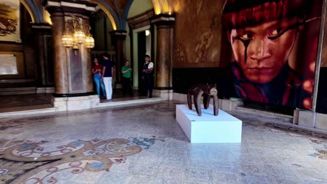 historic building and art exhibition