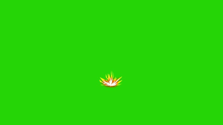 Cartoon muzzle flash best quality green screen animated 4k , 3D Animation, Ultra High Definition, 4k video Premium Quality