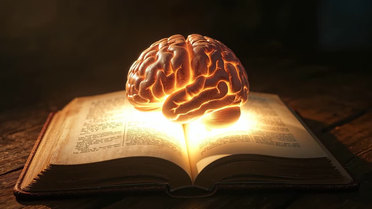 Brain on a book