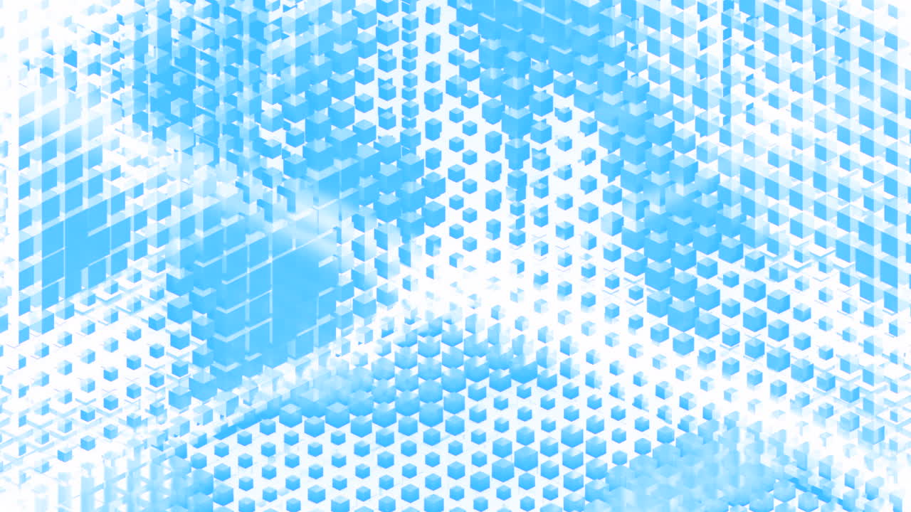 추상적인 블루 큐브 패턴