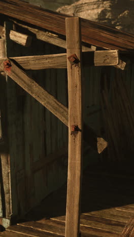 close up of a wooden shack