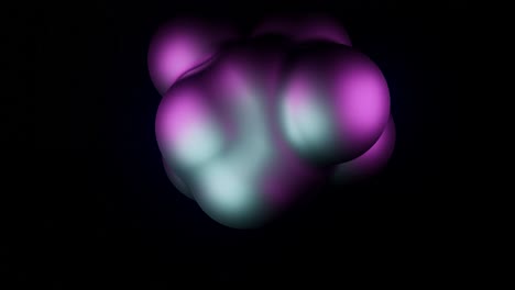 abstract 3d sphere with pink and blue gradient