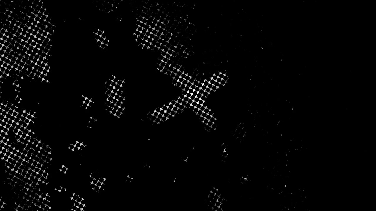 Abstrakt halvtone prikmønster-animation med grunge-effekt