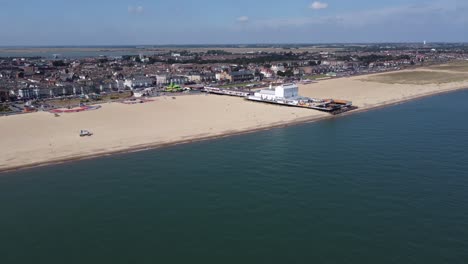Great-Yarmouth-beach-and-seafront-Norfolk-England-pull-back-reveal-Aerial-footage-2021