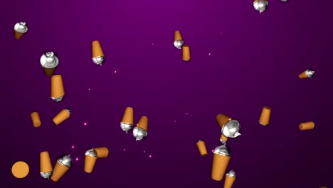 animación de bucle de partículas de café de hielo