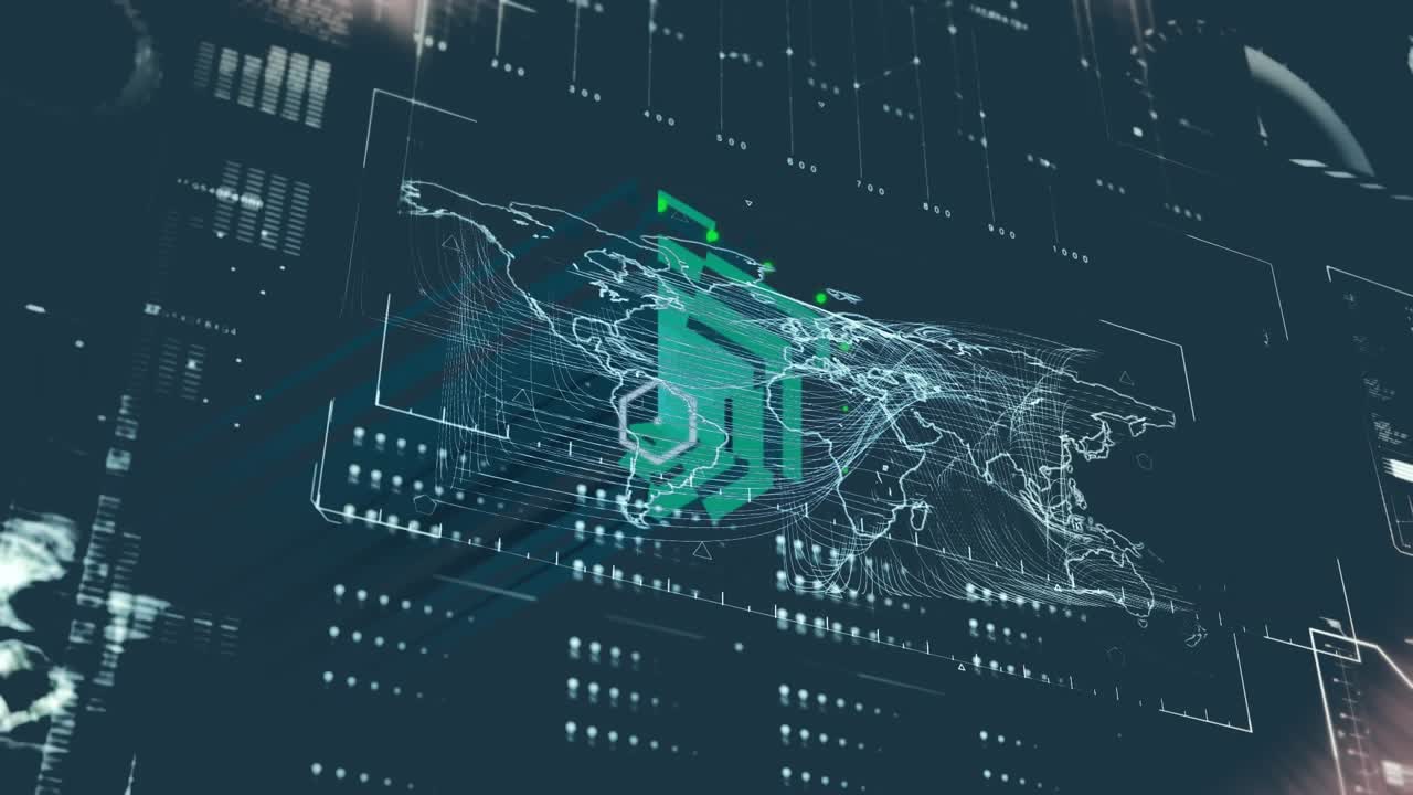 Animation of data processing and scanning on digital interface