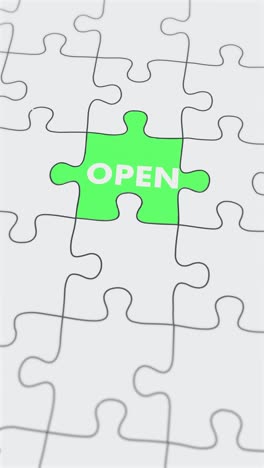 closed open jigsaw puzzle assembled vertical video