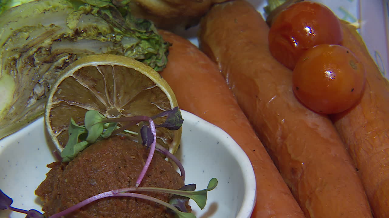 Healthy Grilled Vegetables and Sausages