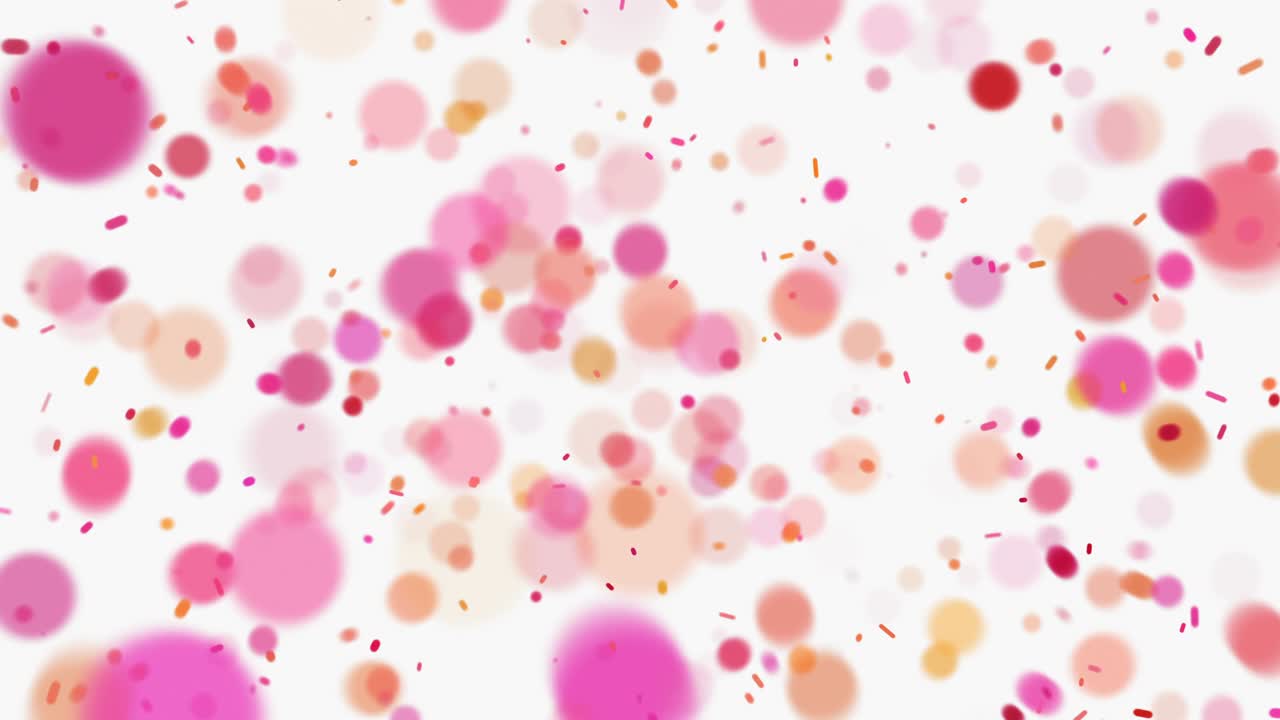 노란색과 분홍색 먼지 입자 폭발.