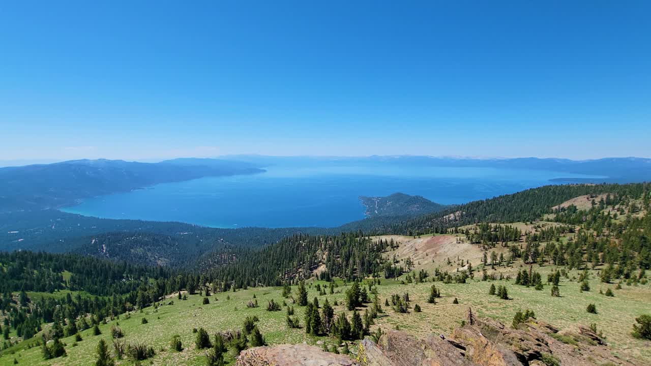 Scenic View Of Lake Tahoe In California - Aerial shot